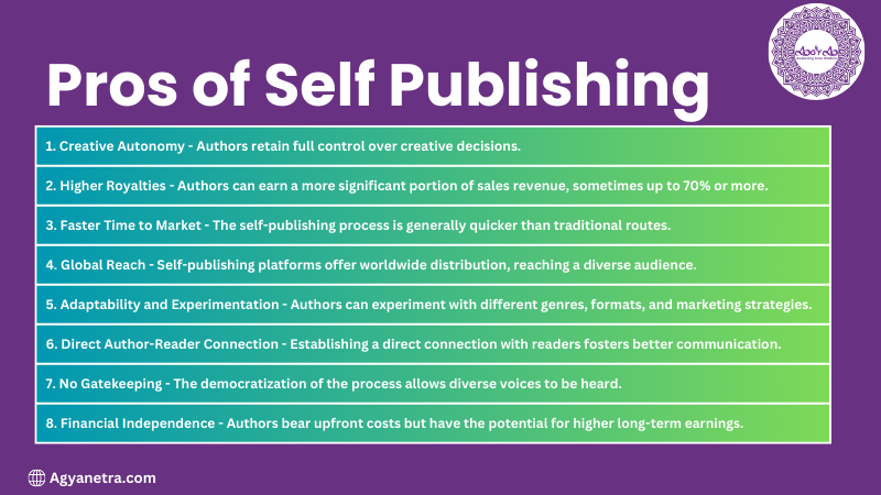 What are the pros of traditional Publishing?