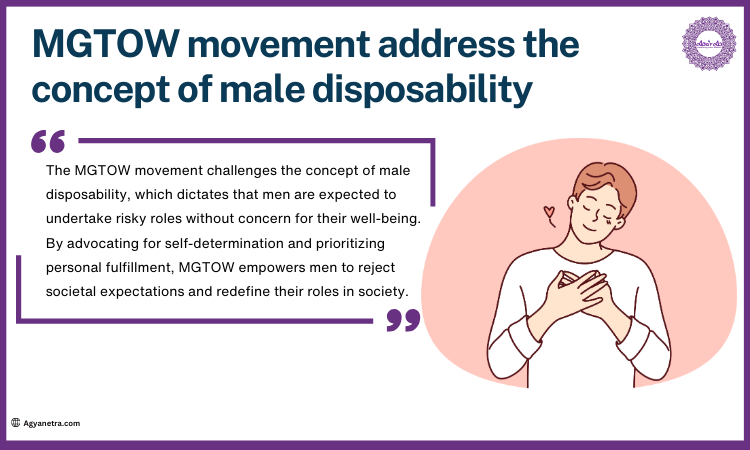 How does the MGTOW movement address the concept of male disposability