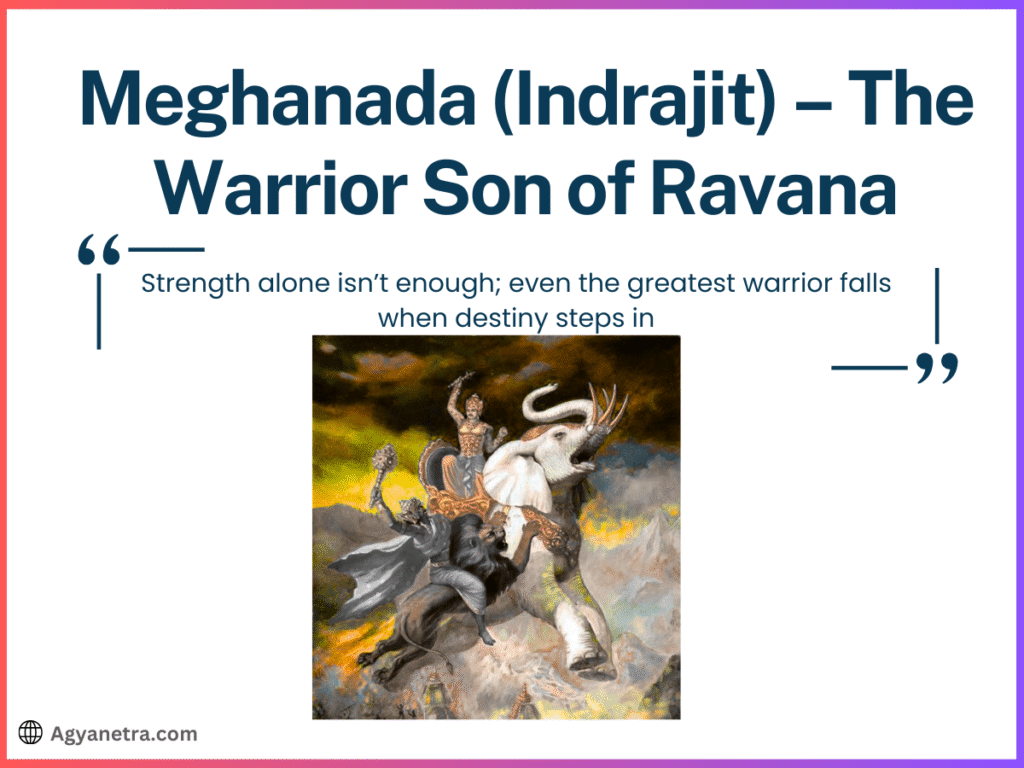 4. Meghanada (Indrajit) – The Warrior Son of Ravana