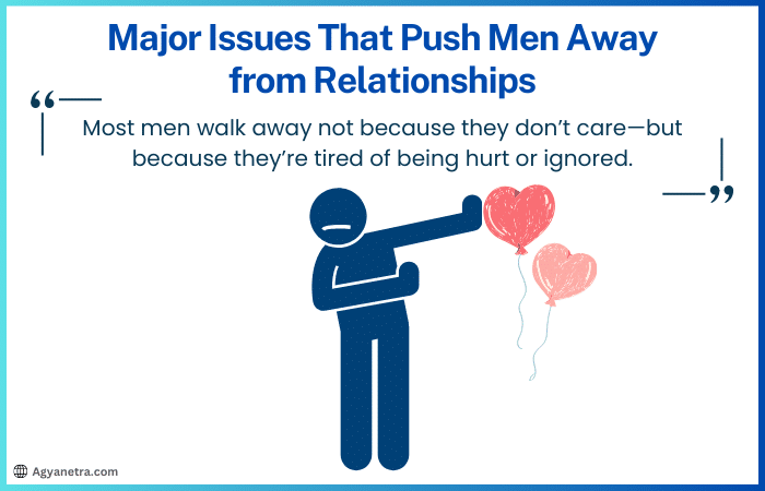 Major Issues That Push Men Away from Relationships