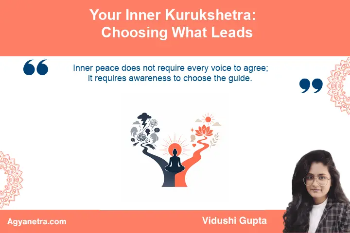 Spiritual seeker choosing consciously between competing forces in the inner world