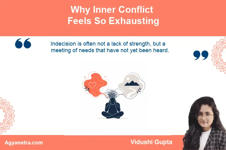 Person reflecting on competing inner needs during a difficult decision
