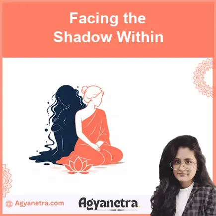A person reflecting on hidden emotions and the shadow self