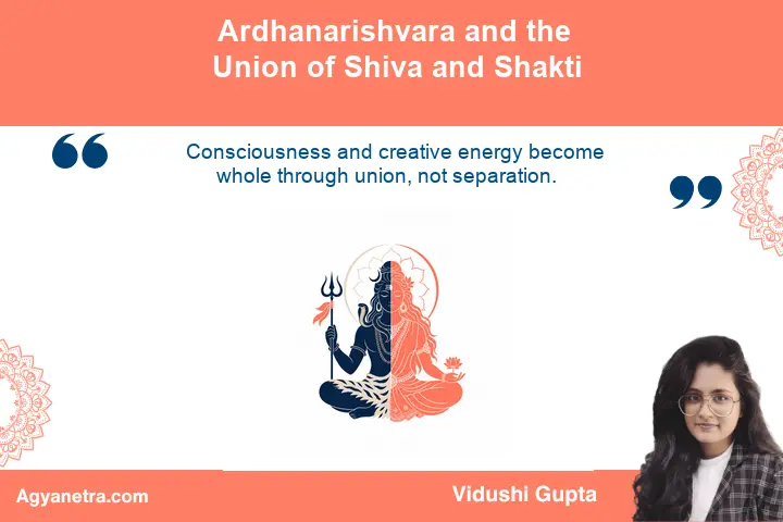 Ardhanarishvara symbolizing the unified presence of Shiva and Shakti