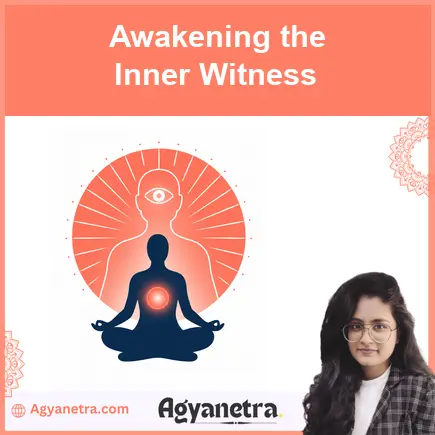 Calm person developing witnessing awareness through meditation