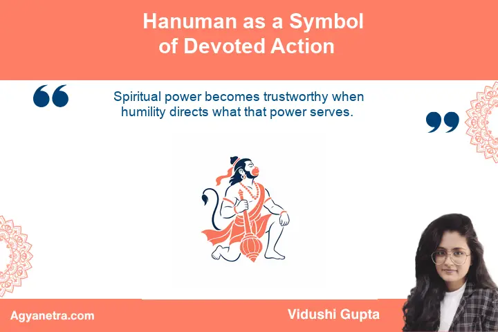 Hanuman representing humble strength and devoted sacred service
