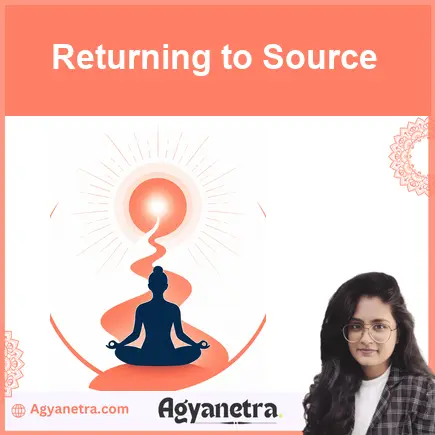 A peaceful figure contemplating spiritual unity and the return to Source