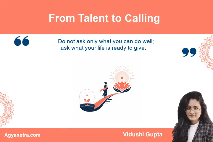 Person reflecting on how natural talents can become meaningful service