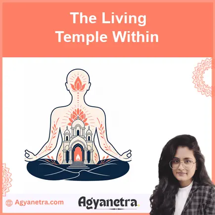 Person sitting peacefully in awareness of the body as a temple of consciousness
