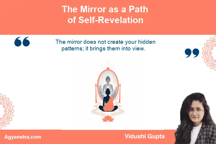 Spiritual mirror reflecting hidden emotions and inner self-awareness